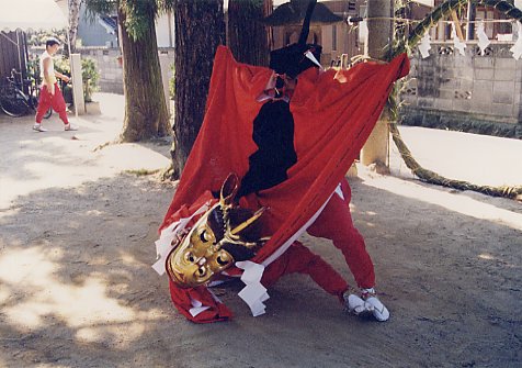 下味野神社の麒麟獅子舞の写真